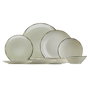 Hermia CXEO24Y2730P02 Vajilla de Porcelana 24 Piezas Color Canela Apta Lavavajillas Microondas